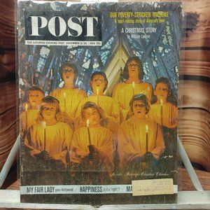 Vintage Saturday Morning Post Magazine A Christmas Story William Lederer DEC '63